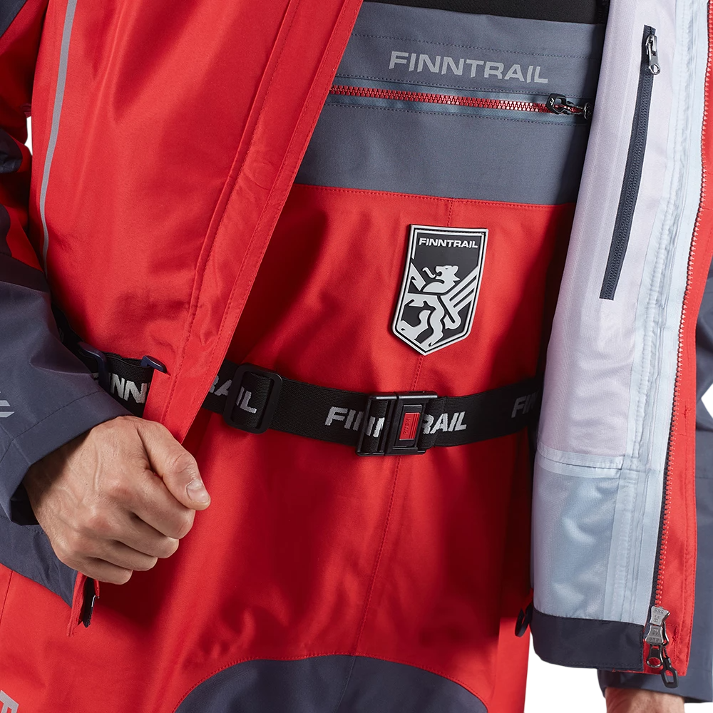 Geacă Finntrail Mudway roșie – geacă impermeabilă pentru pescuit