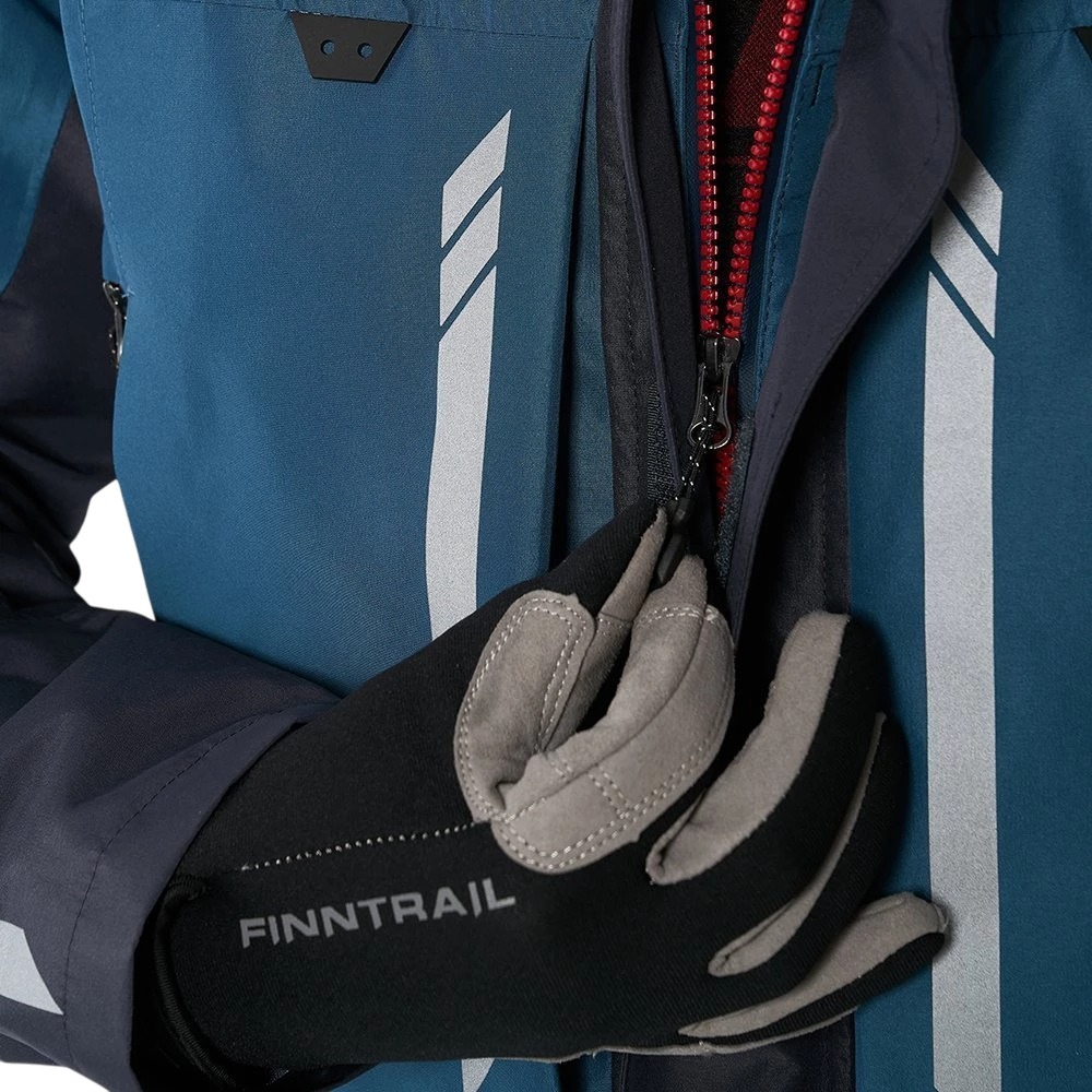 Geacă Finntrail Greenwood albastră – geacă impermeabilă pentru